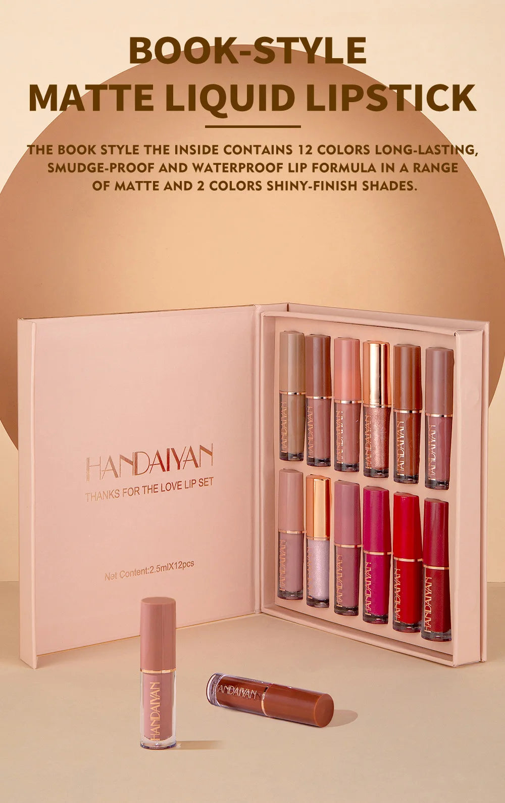 Matte Liquid Lipstick Kit Non Stick