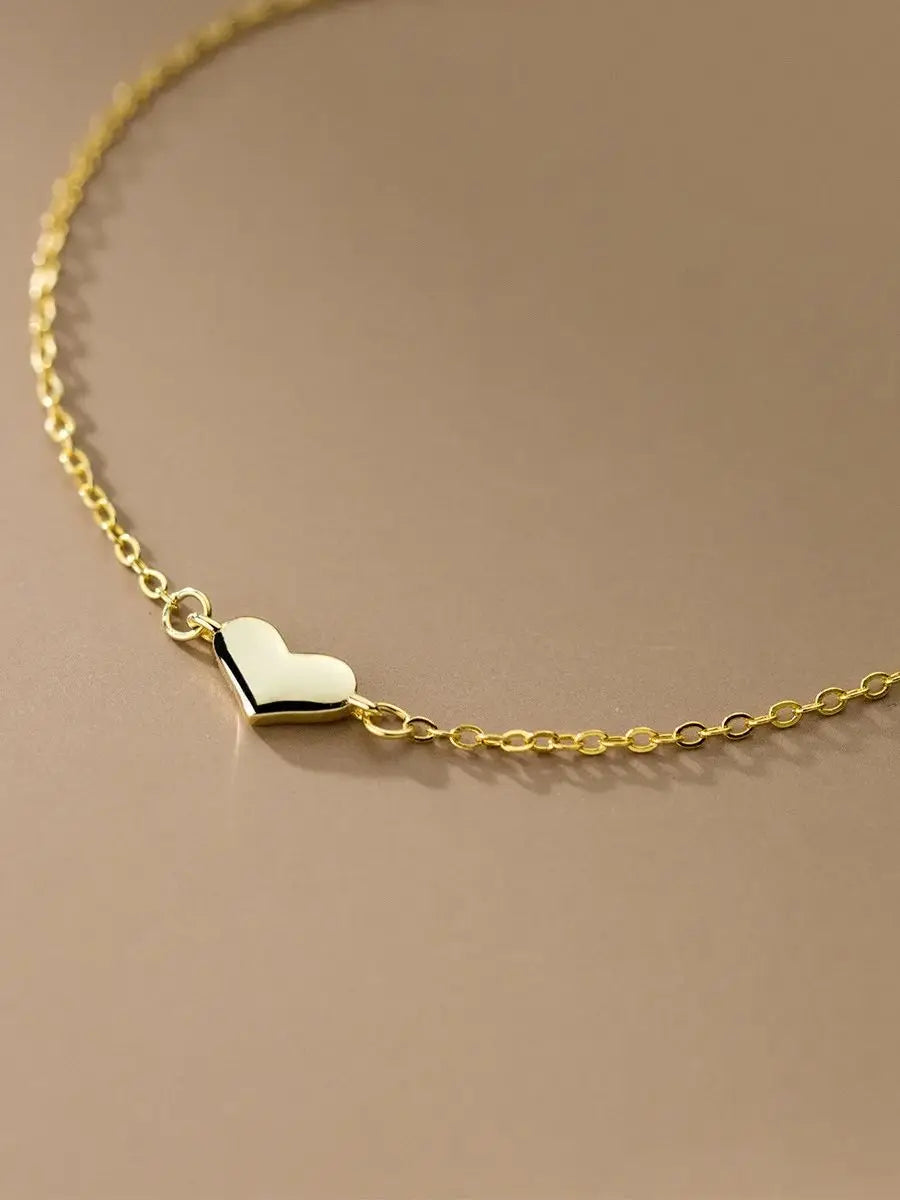 925 Sterling Silver Heart Bracelet | 5A CZ Link Chain | Y2K Gothic Aesthetic | Women's Fine Jewelry