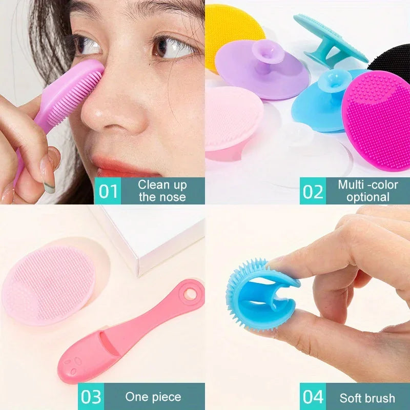 Portable Double-sided Silicone Facial Cleaning Brush Blackhead Removal Massage Skin Care Tool Makeup Remover Beauty Supplies Nanasbeautyholic