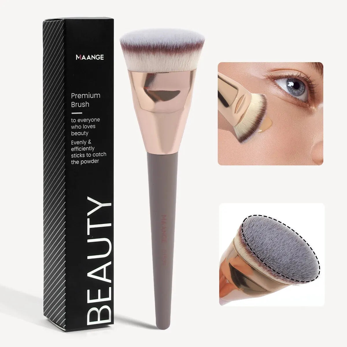 MAANGE Single Flat Round Tube Flat Head Foundation Brush