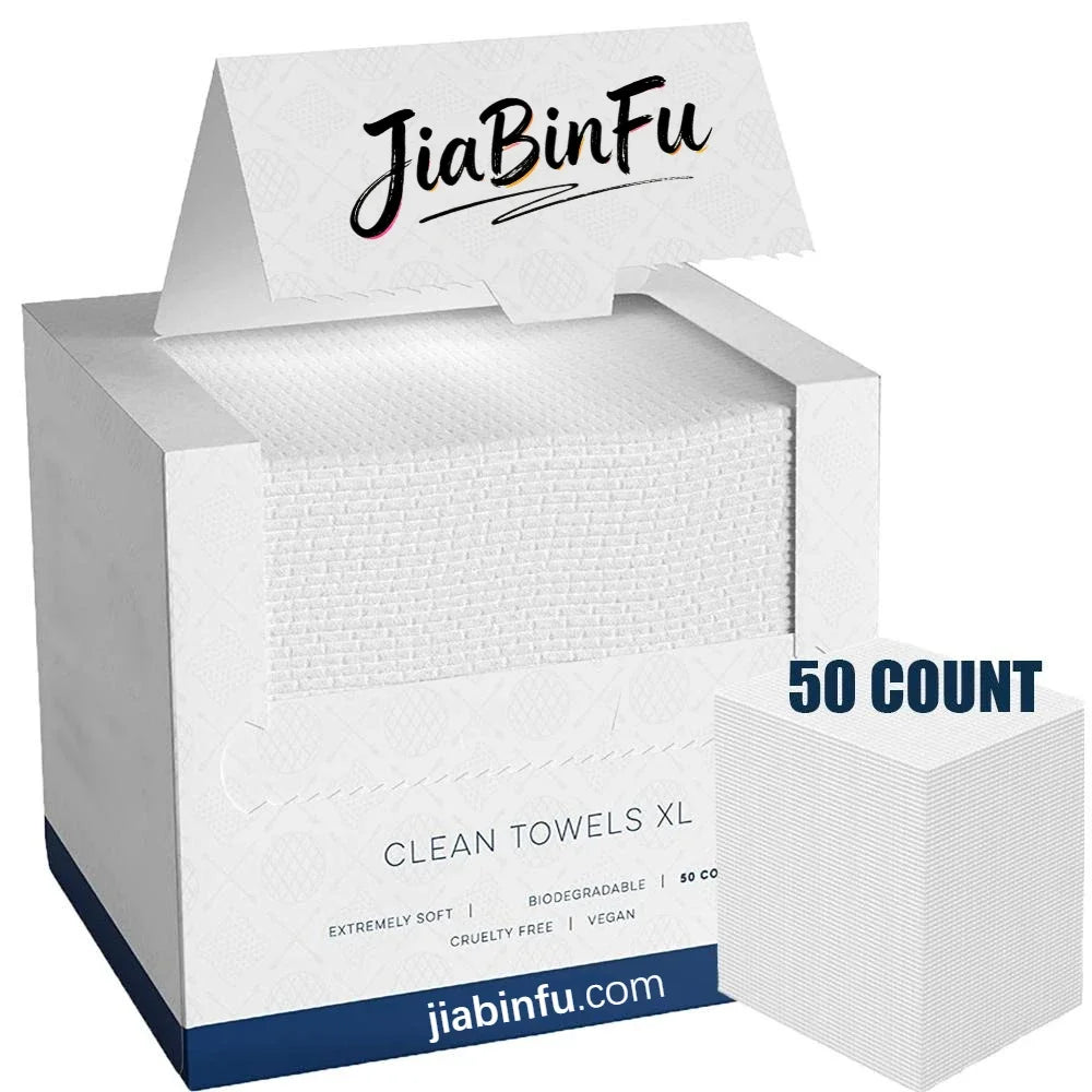 Disposable Cotton Face Towels – Ultra-Soft Makeup Remover Dry Wipes | Single & 4-Pack