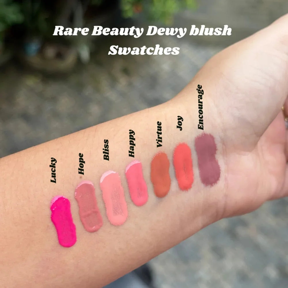 Rare Beauty Lipstick Blush Cream Grace Liquid Blush Waterproof Mositure Face Contour Shadow Blusher Liquid Blusher Plump Makeup Nanasbeautyholic
