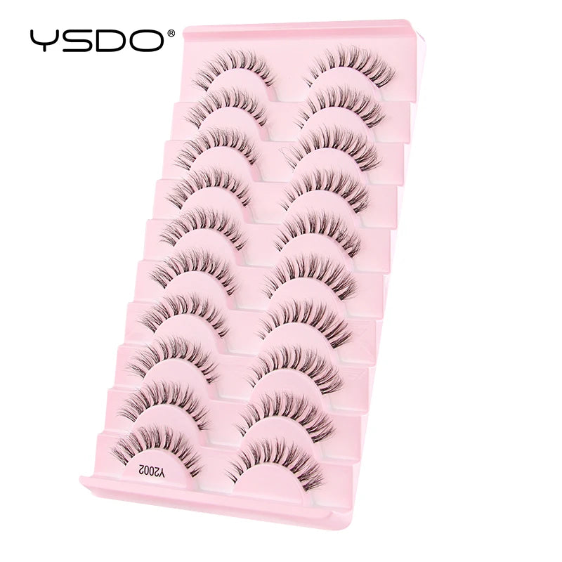 YSDO Natural Full False Eyelashes 3d Lashes  Cat Eye Fake Eyelashes Extension Faux Cils Makeup Tools