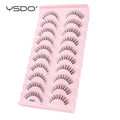 YSDO Natural Full False Eyelashes 3d Lashes  Cat Eye Fake Eyelashes Extension Faux Cils Makeup Tools