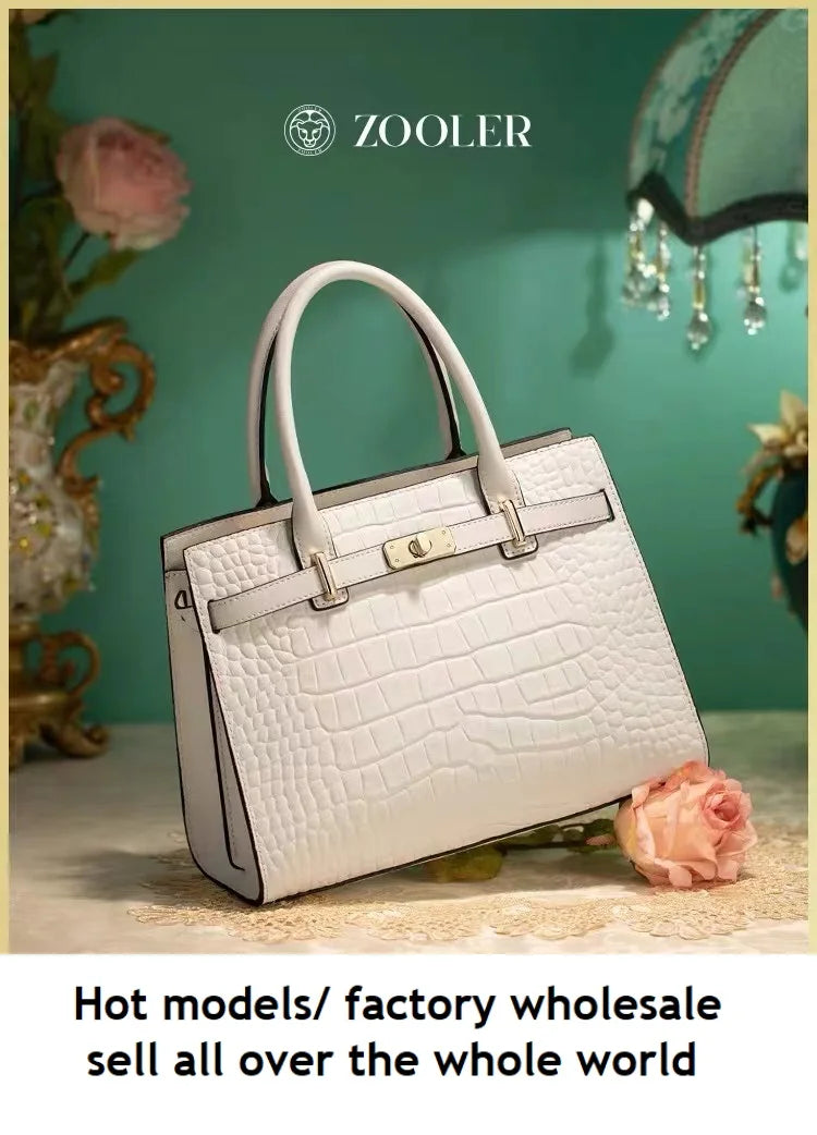 Hot ZOOLER Fashion Woman Bag Full Genuine Leather Shoulder Bags for Businesswomen Real Cow Handbags Purses Bolsa Feminina #wg383 Nanasbeautyholic