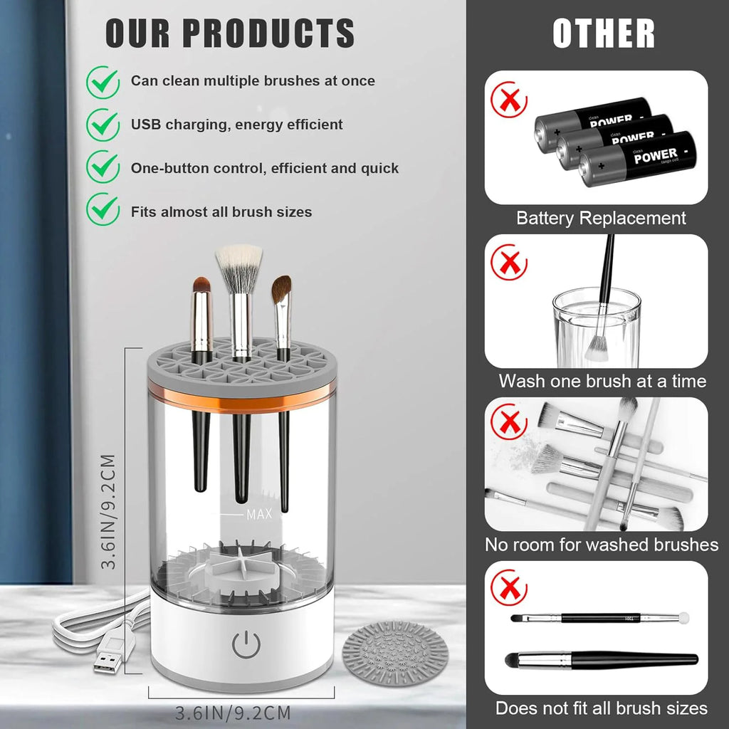 USB Electric Makeup Brush Cleaner Portable ,Quick Dry Tool