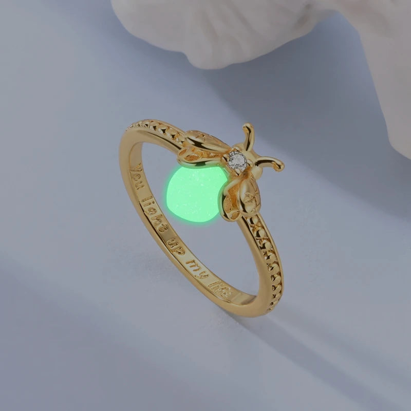 925 Sterling Silver Heart Star Moon Ring | Sparkling Zircon | Gold Chain Design | Women's Fine Jewelry Gift