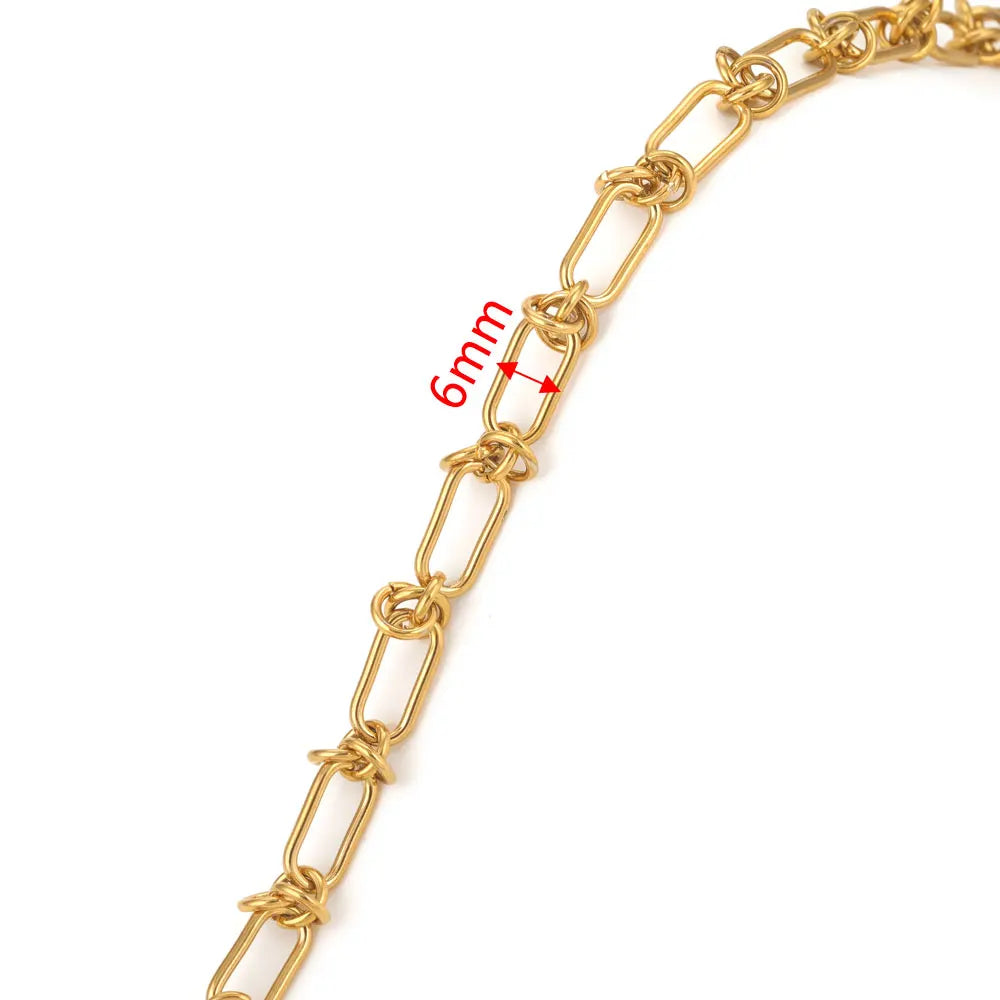 1 Meter 18K Gold Plated Stainless Steel Link Chain for Jewelry Making – Bulk Rolo Cable Necklace & Bracelet Chain