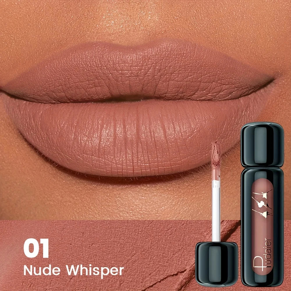 1pc Matte Velvet Lip Gloss, Highly Saturated Liquid Lip Mud, Non-Stick Long Lasting, All Skin Tones Compatible,Mother's Day Gift Nanasbeautyholic