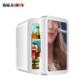 Mini Makeup Fridge WIth LED Light Mirror Portable Cosmetic Storage