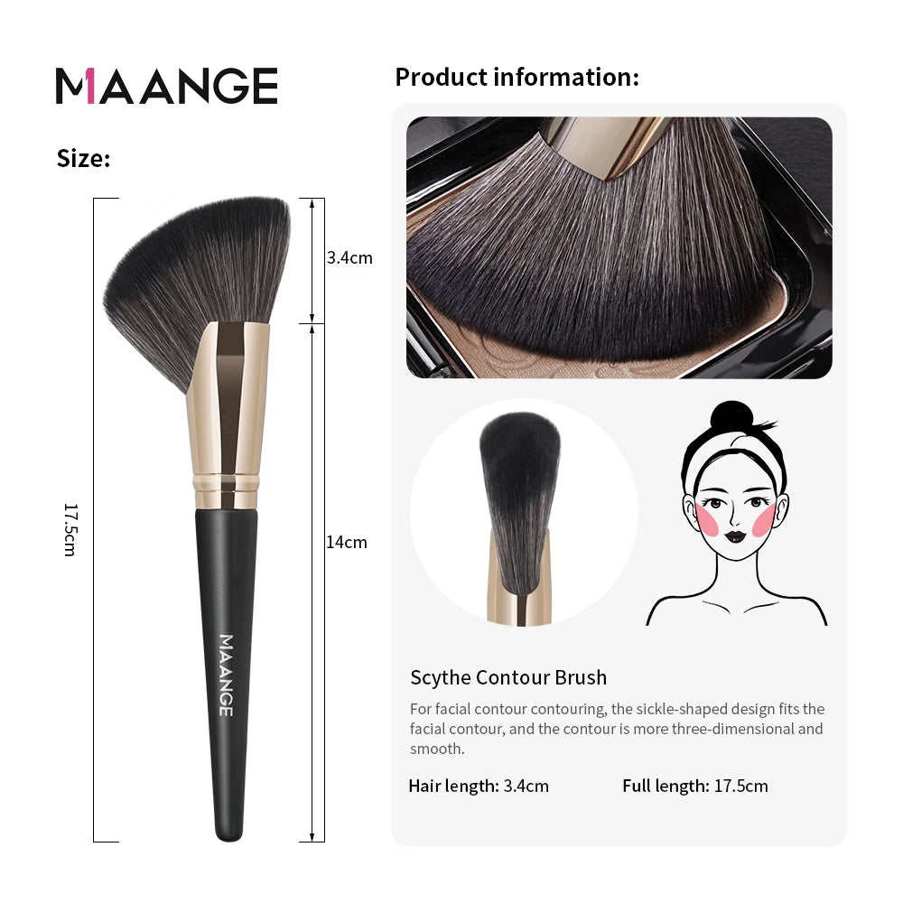 MAANGE Dense Blush Bronzer Brush Angled Makeup Brush Premium