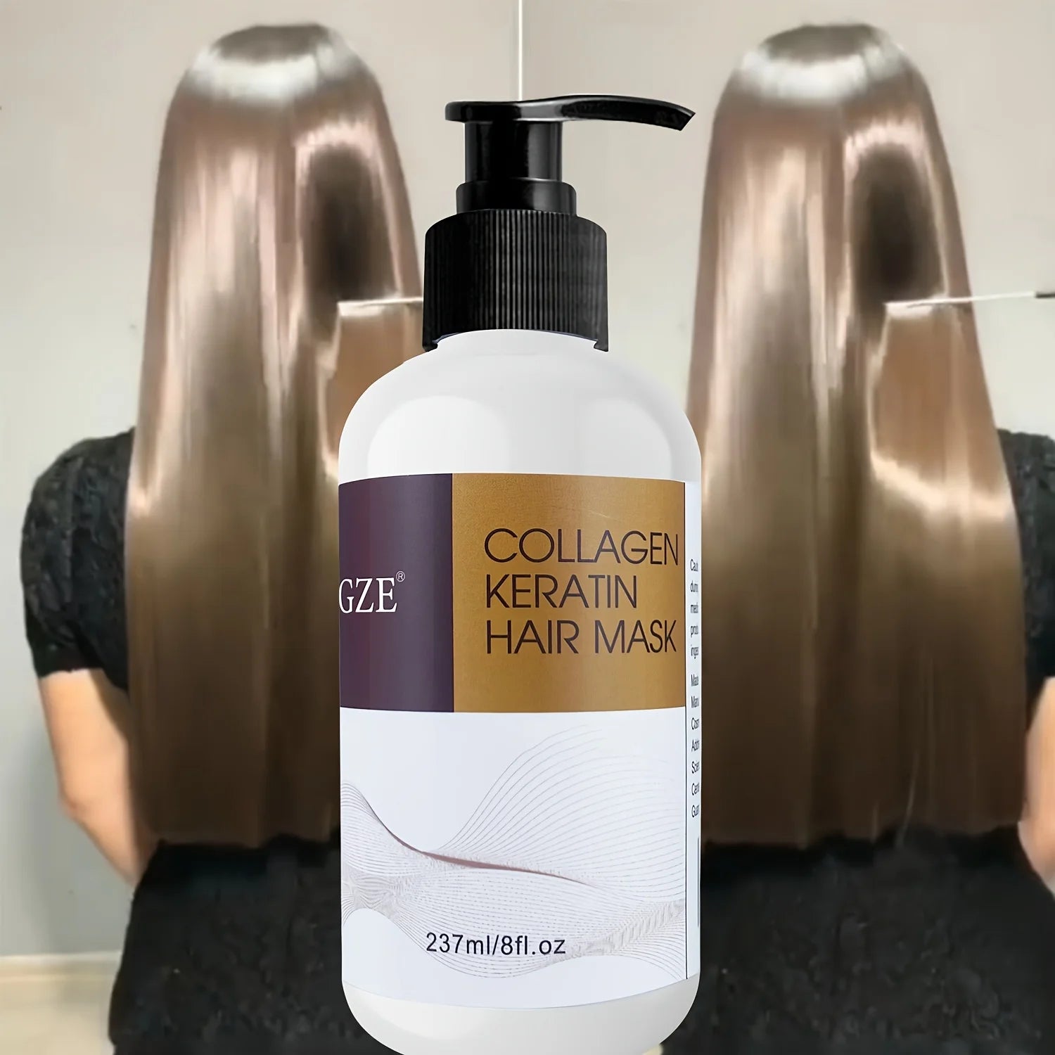 GZE Collagen Keratin Hair Mask - Deep Conditioning for Dry Hair - Infused with Argan Oil, Coconut Oil, and Shea Butter Nanasbeautyholic