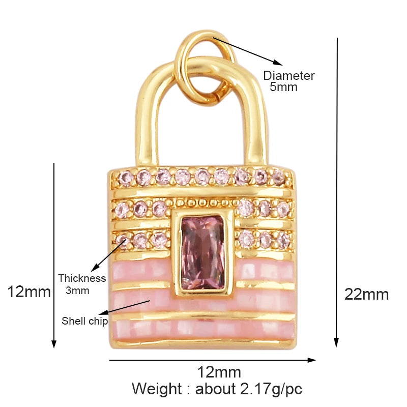 18K Gold Plated Rainbow Enamel Charm Pendant for DIY Jewelry Making – Necklace & Bracelet Findings