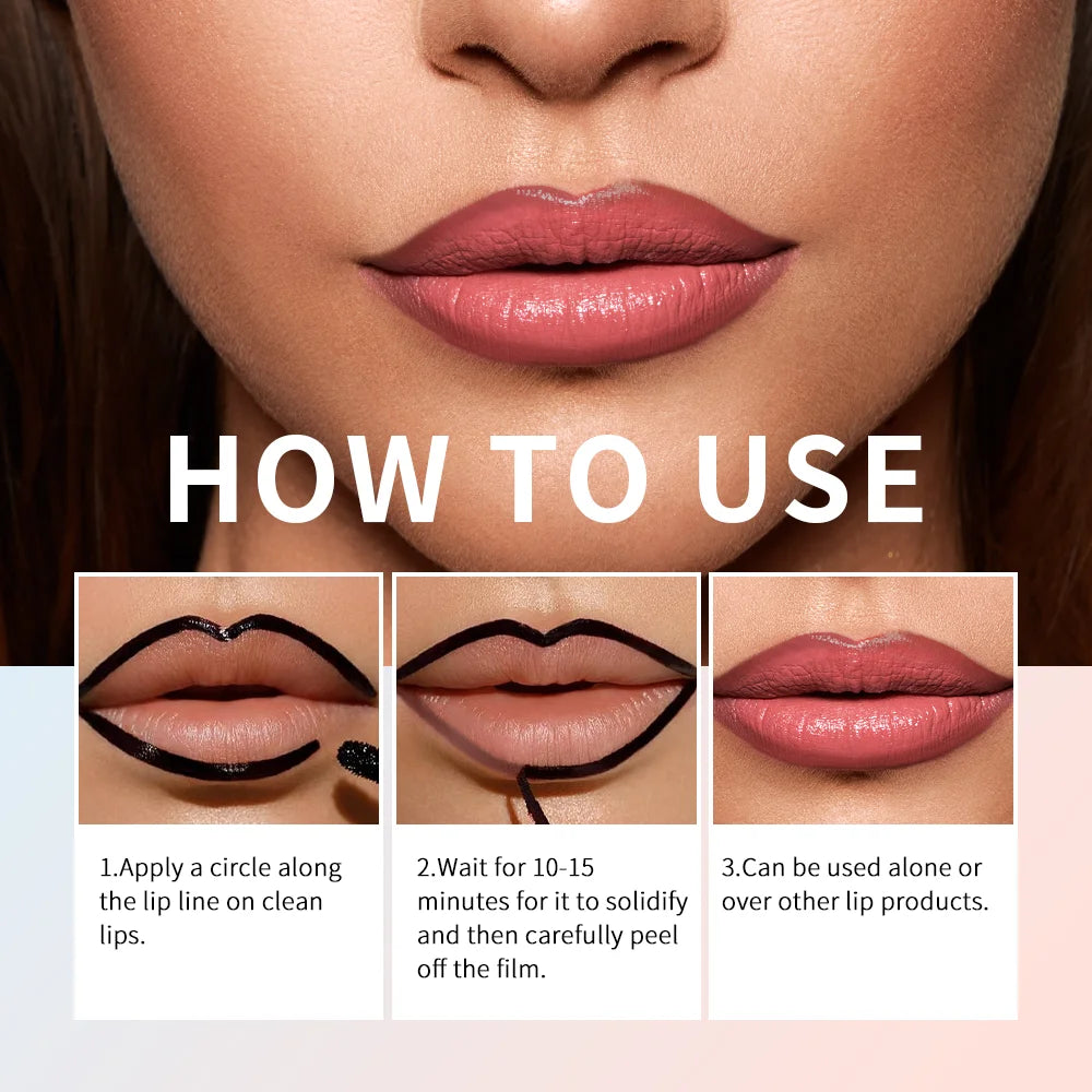 Peel-Off Lip Liner & Tint | Waterproof Long-Lasting Matte | 10 Shades