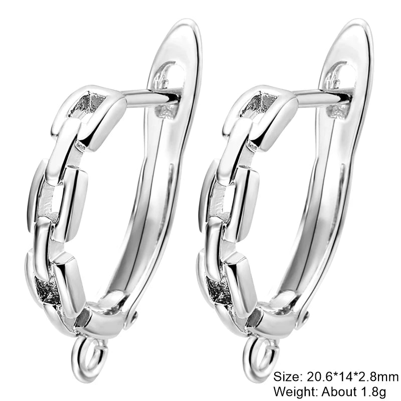 18K Gold Plated Zircon Earring Hooks for DIY Jewelry Making – Leverback Ear Wire Findings