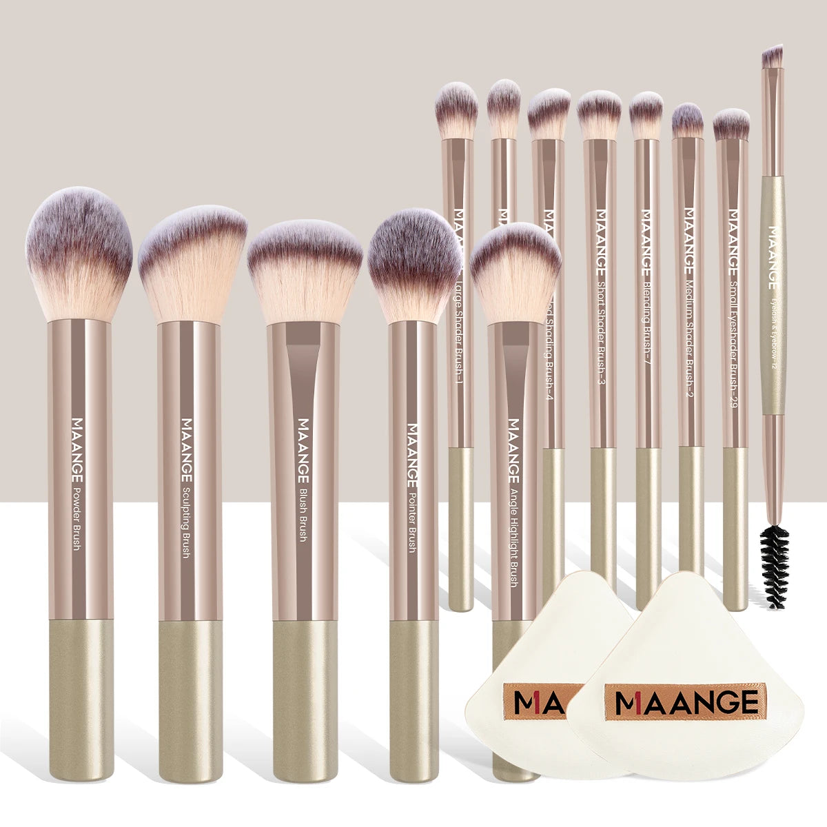MAANGE 13pcs Premium Synthetic Hairs Makeup Brushes