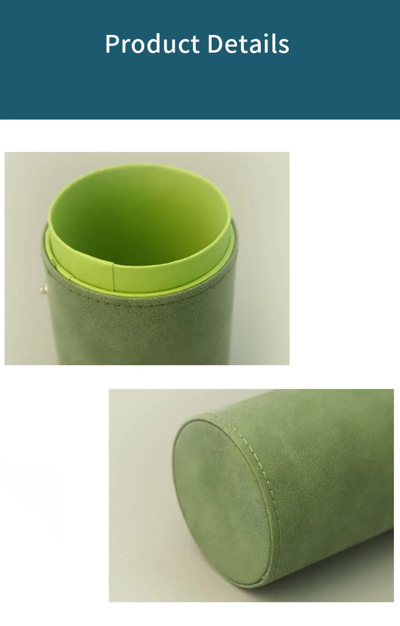 PU Leather Makeup Brush Bucket Portable Travel