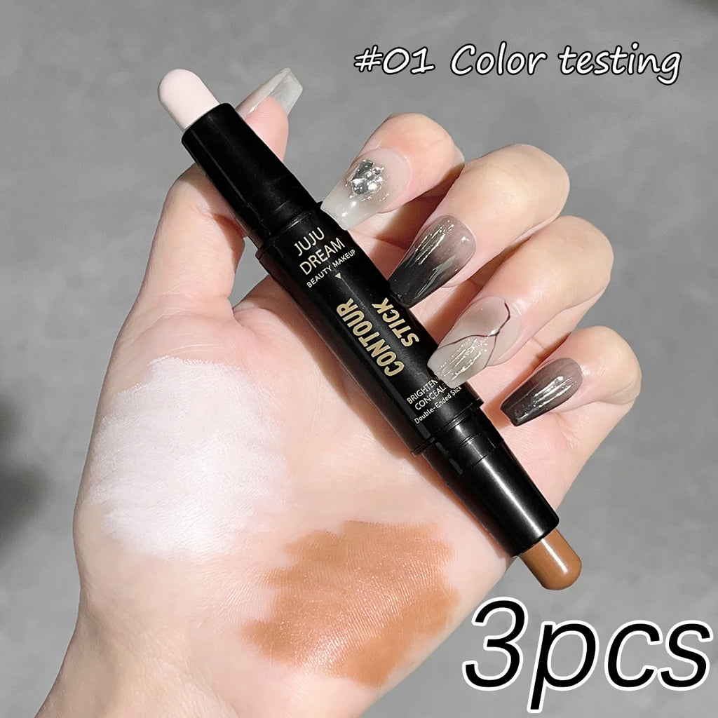 Double-Ended Contour & Highlighter Stick – 3D Face Sculpting, Nose Shadow & Brightening Bronzer