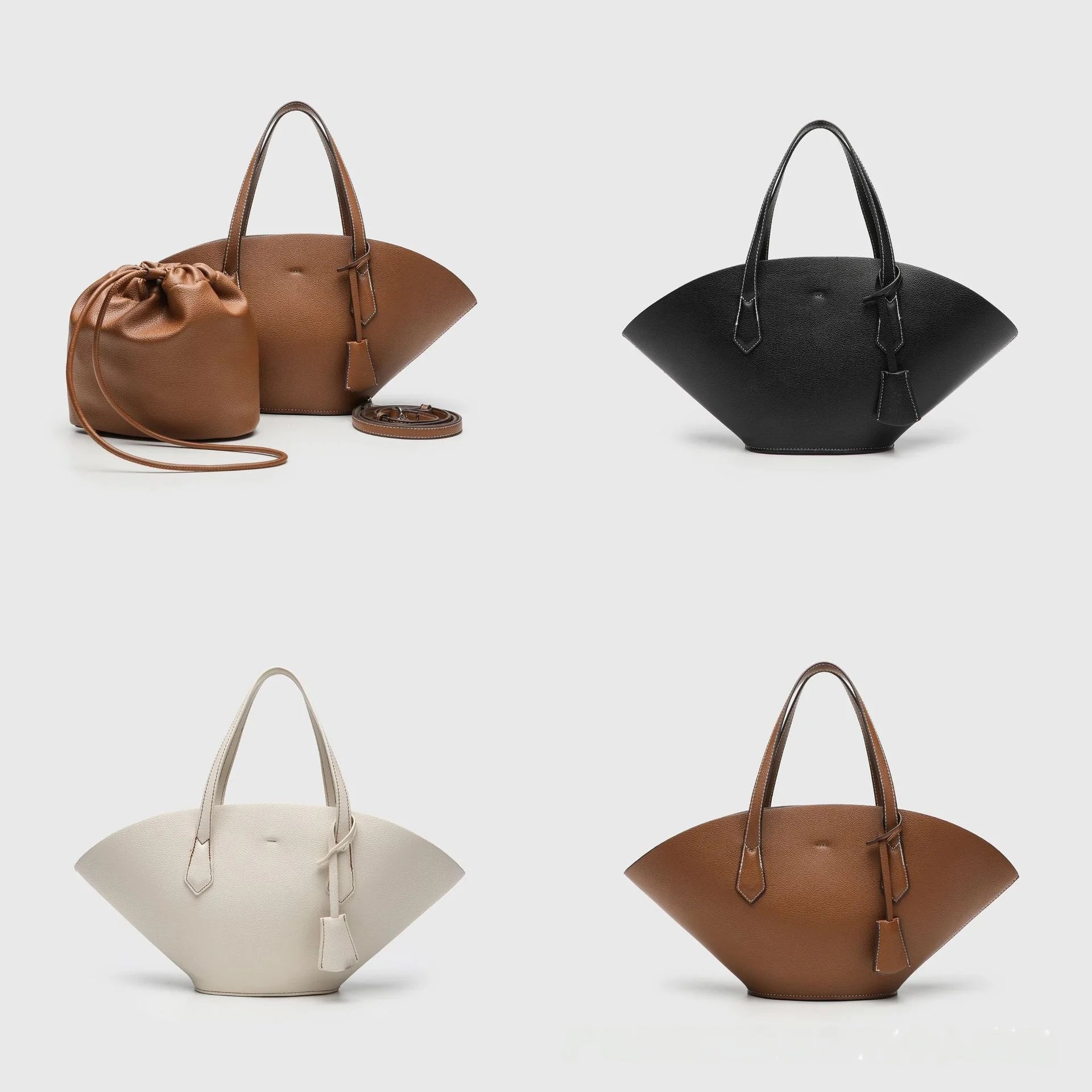 Vintage Shell-Shape Tote Bag – Large Capacity PU Leather Women's Shoulder Bag