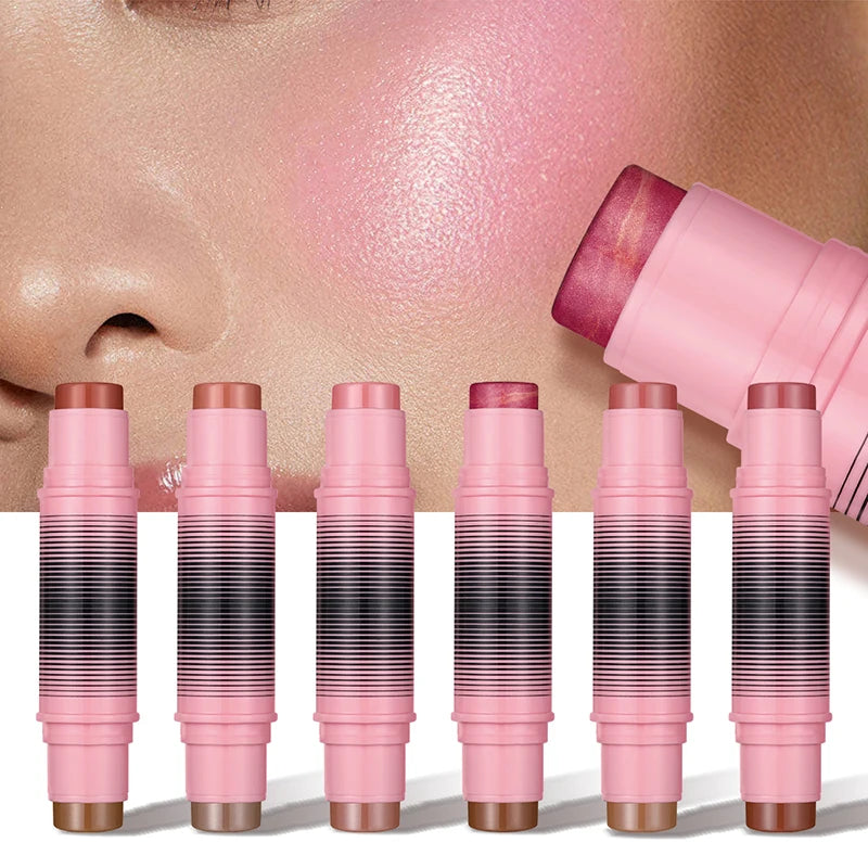 6-Shade Blush & Contour Cream Stick – Waterproof Concealer & Highlighter for a Flawless Finish