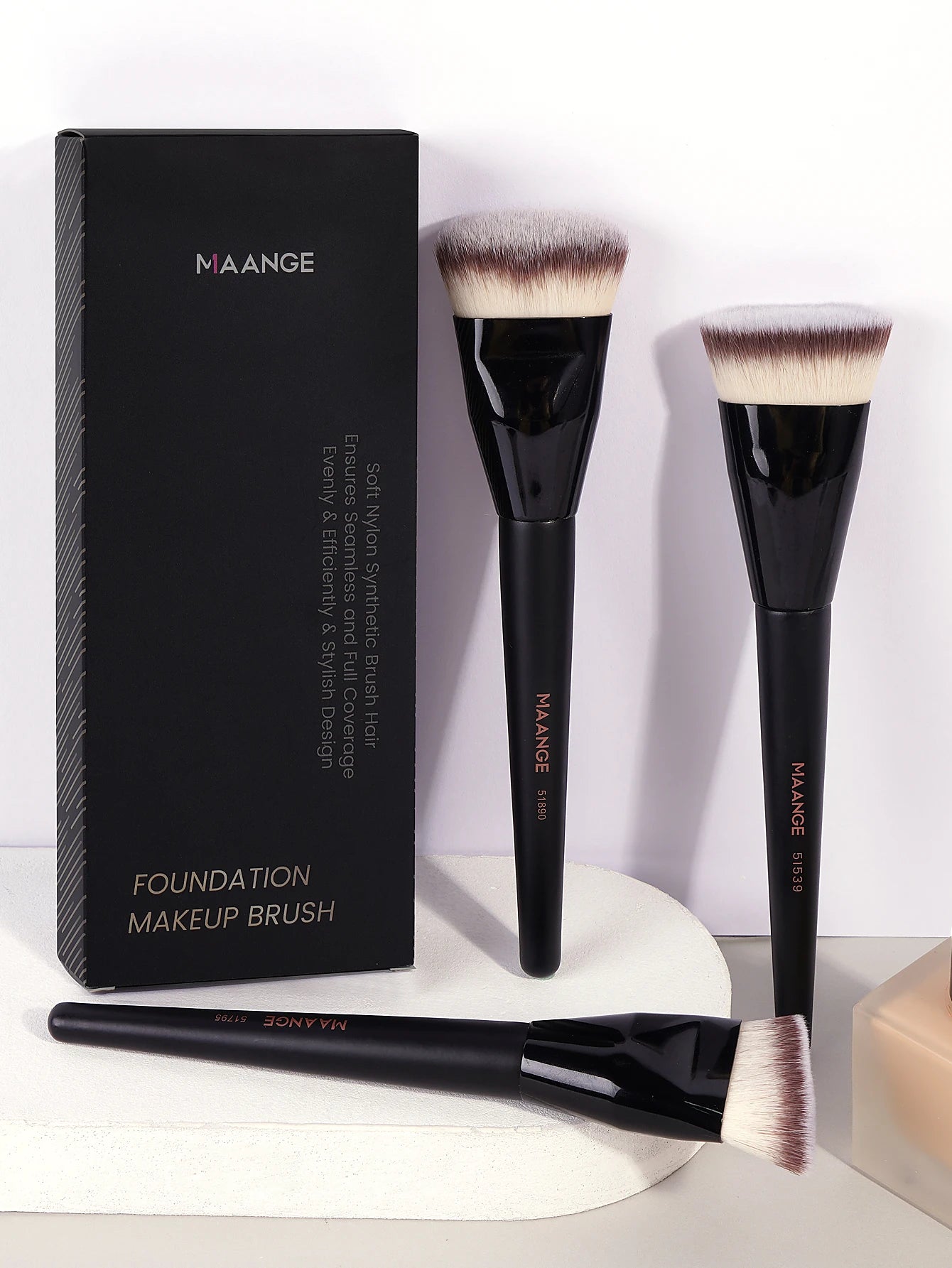 MAANGE 3pcs Makeup Brush Set , Soft , With Box Skin-friendly Makeup Tool for Beauty