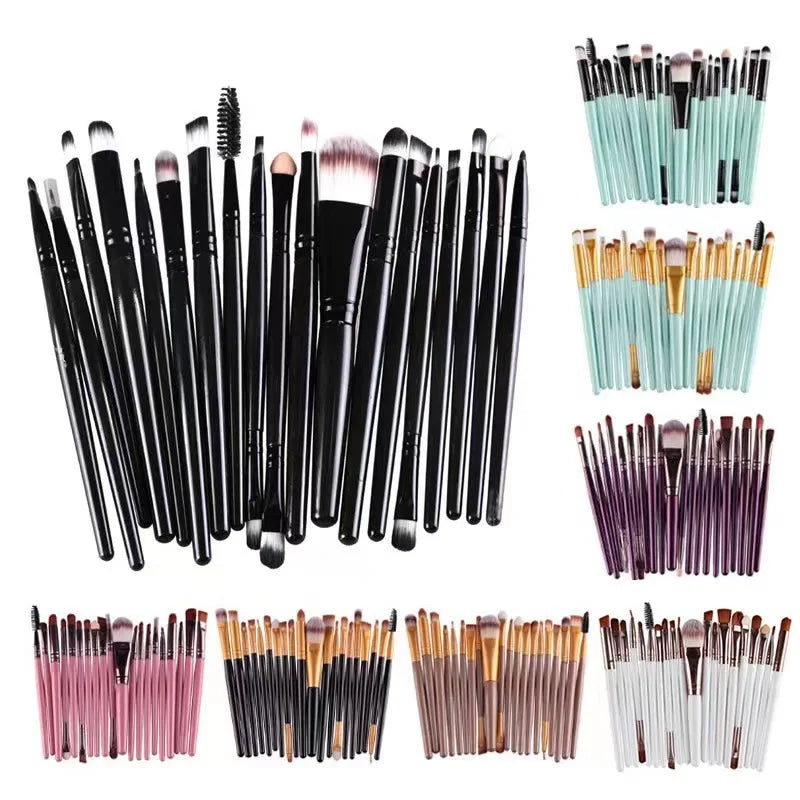 20pcs Eye brush Complete eyeshadow Brush Beauty Tool Explosive neutral logo Free Eyeliner brush Nanasbeautyholic