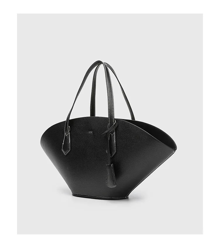 Vintage Shell-Shape Tote Bag – Large Capacity PU Leather Women's Shoulder Bag