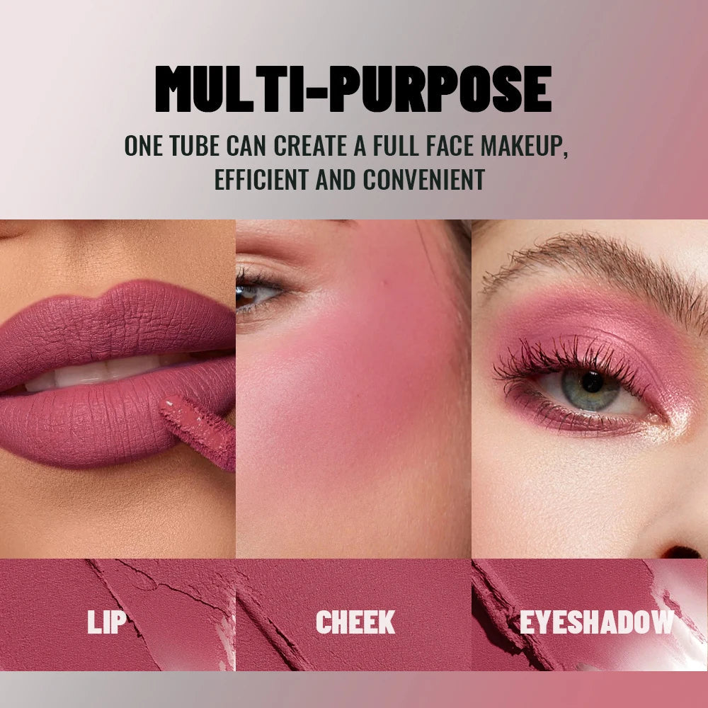 1PC Matte Velvet Lip Gloss - Highly Saturated Liquid Lip Mud, Non-Stick Long-Lasting Formula, 10-Shade Mixed Palette Nanasbeautyholic