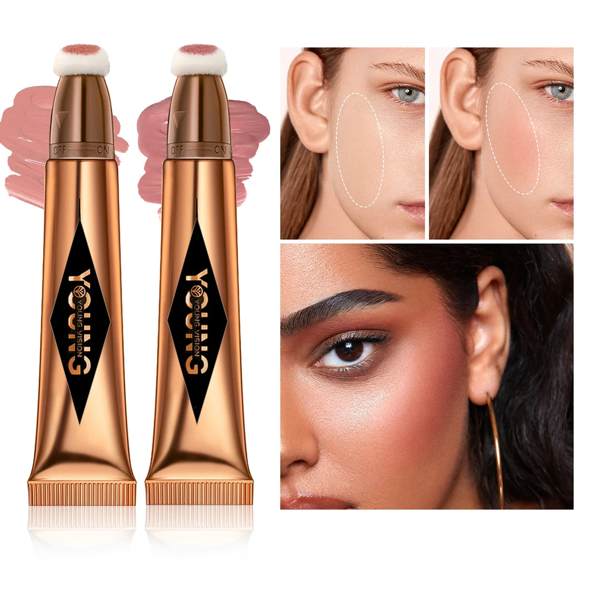 Young Vision 6-Shade Cushion Blush – Skin-Friendly Highlighter & Blush Stick