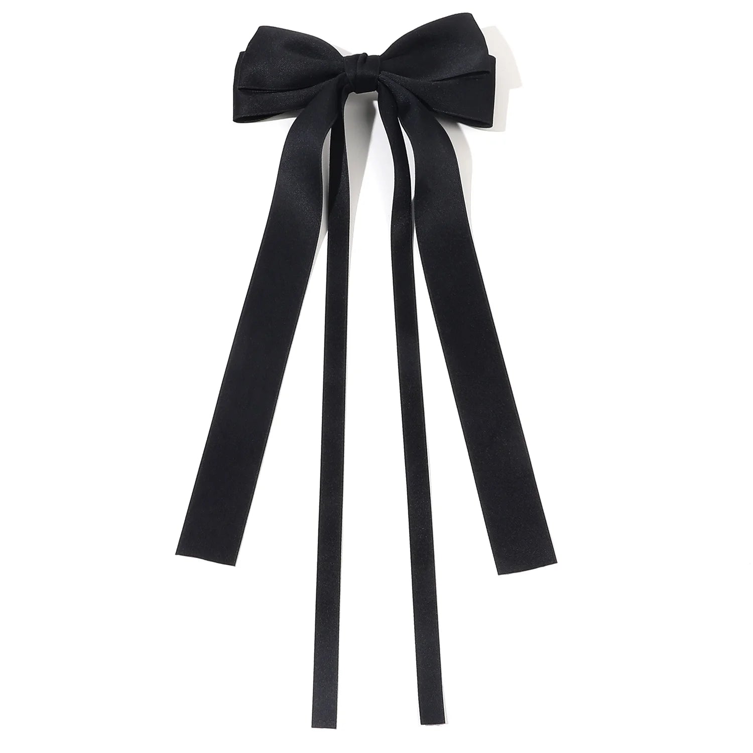 Korean Solid Color Ribbon Double Bowknot Hair Clips