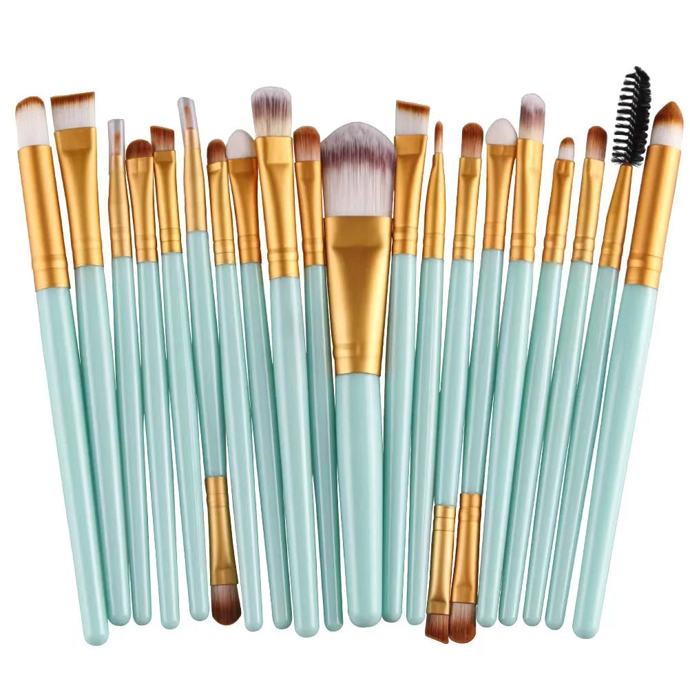20pcs Eye brush Complete eyeshadow Brush Beauty Tool Explosive neutral logo Free Eyeliner brush Nanasbeautyholic