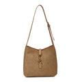 Luxe Faux Leather Bucket Bag – Large Capacity Hobo Shoulder Bag for Women