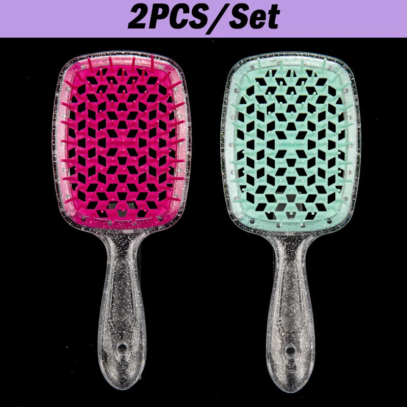 2pcs Professional Comb Detangling Hair Brush Scalp Massage Anti-static