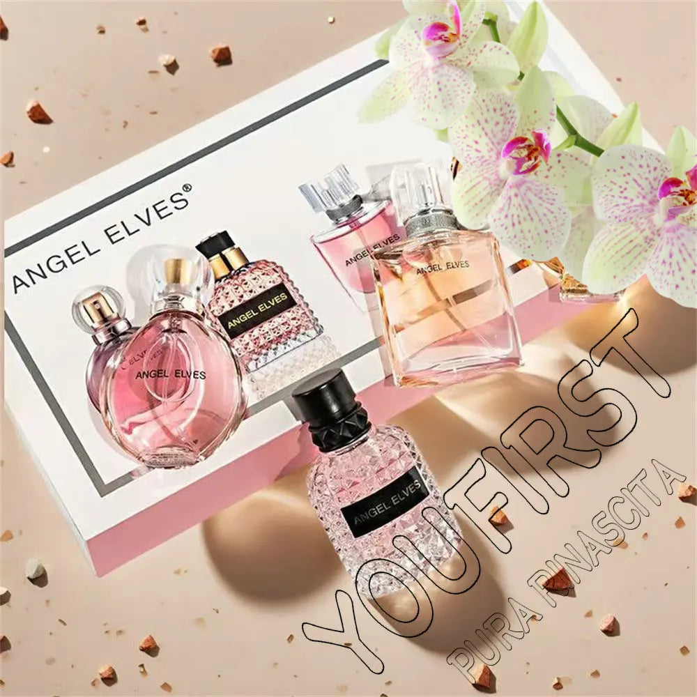 Classic Perfume Women Original 향수 Feminino Perfumes De Mujer Floral Scent Spray 120ml Pheromone Profumo Donna Gift Box 4Pcs Set Nanasbeautyholic