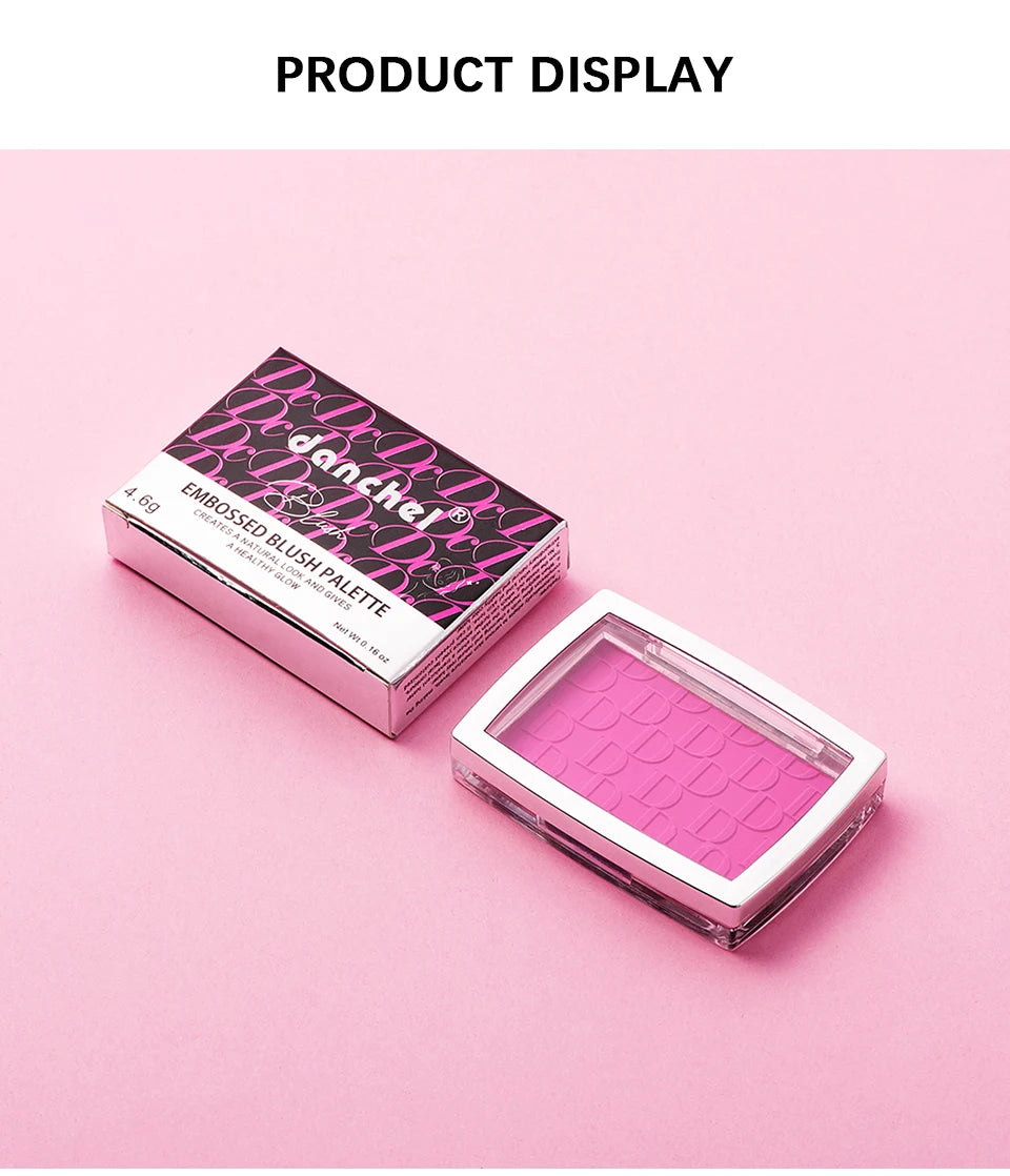 Embossed Matte Blush Palette – High-Pigment Cheek Powder for a Natural Rosy Glow