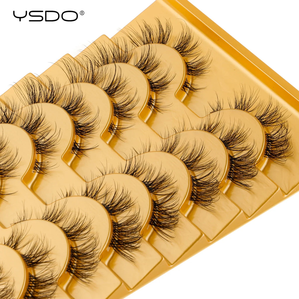 YSDO Natural Full False Eyelashes 3d Lashes  Cat Eye Fake Eyelashes Extension Faux Cils Makeup Tools