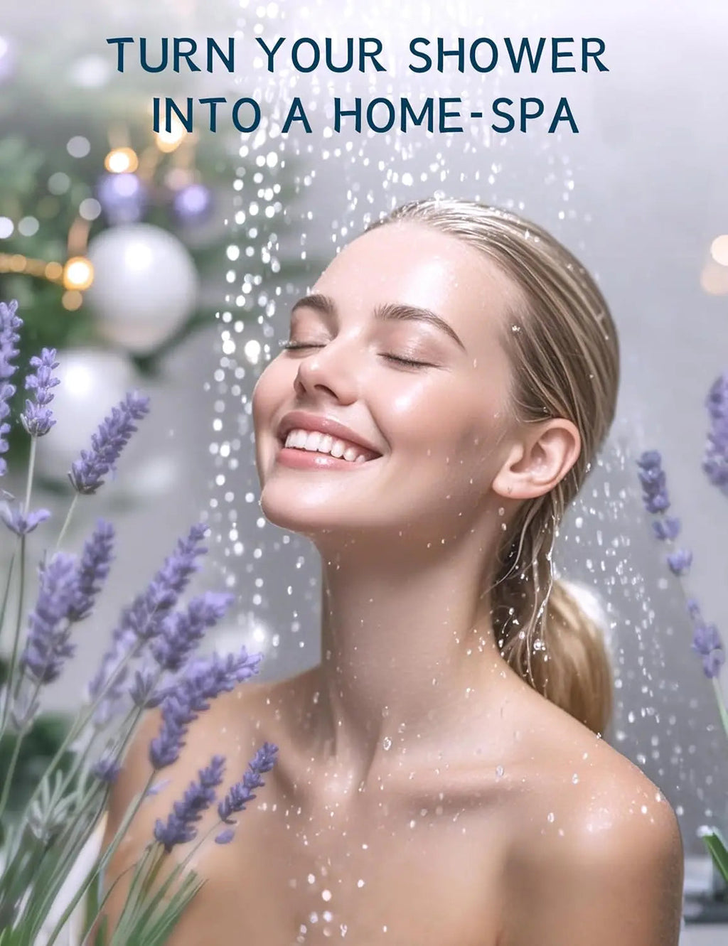 Lavender Shower Bomb Natural Essential Oil Shower Moisturizing Stress Relieving Bath Salt Tablets Suitable for Women and Men Nanasbeautyholic