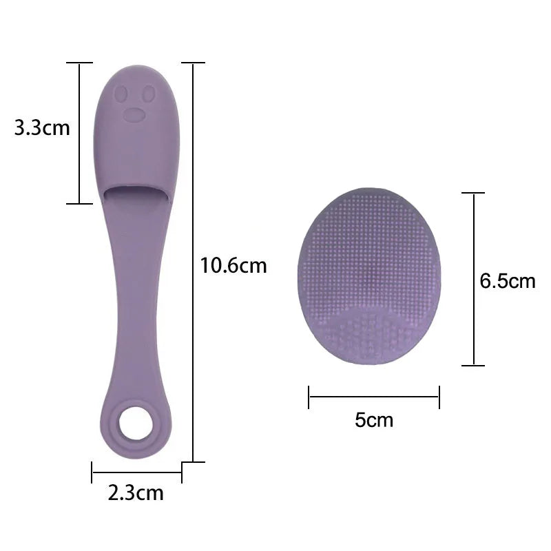 2pcs Silicone Face Scrubber Face Massage Brush Skin Care Pore Cleaner Brush Cleansing Face Brush XLS01 Nanasbeautyholic
