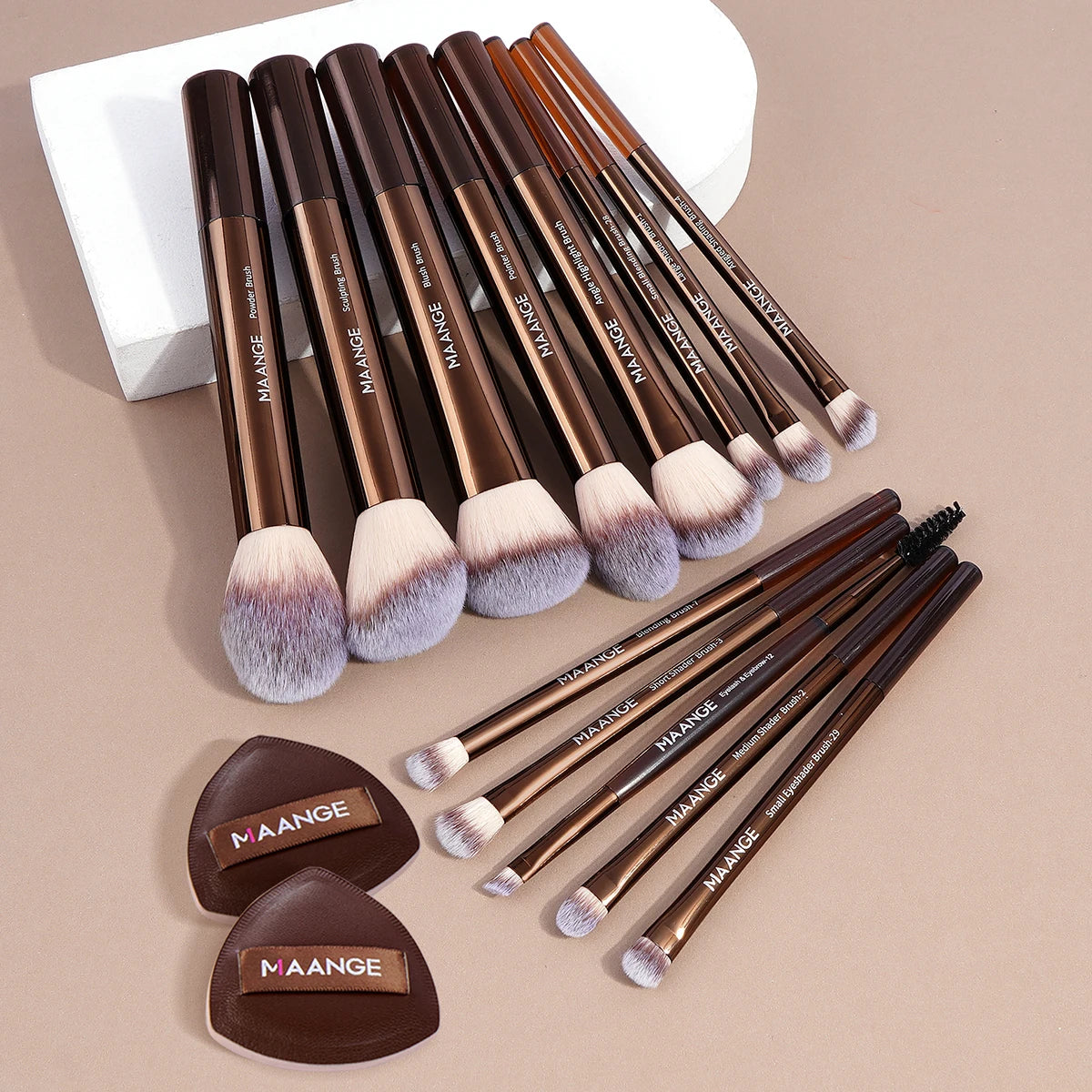 MAANGE 13pcs Premium Synthetic Hairs Makeup Brushes