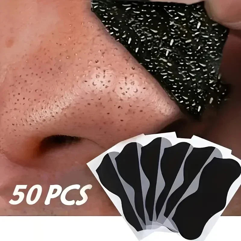 50/100PCS Bamboo Charcoal Nasal Strips Blackhead Remover