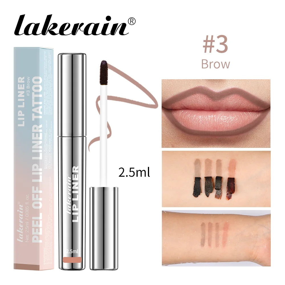 Peel-Off Lip Liner & Tint | Waterproof Long-Lasting Matte | 10 Shades