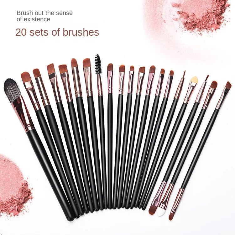 20pcs Eye brush Complete eyeshadow Brush Beauty Tool Explosive neutral logo Free Eyeliner brush Nanasbeautyholic
