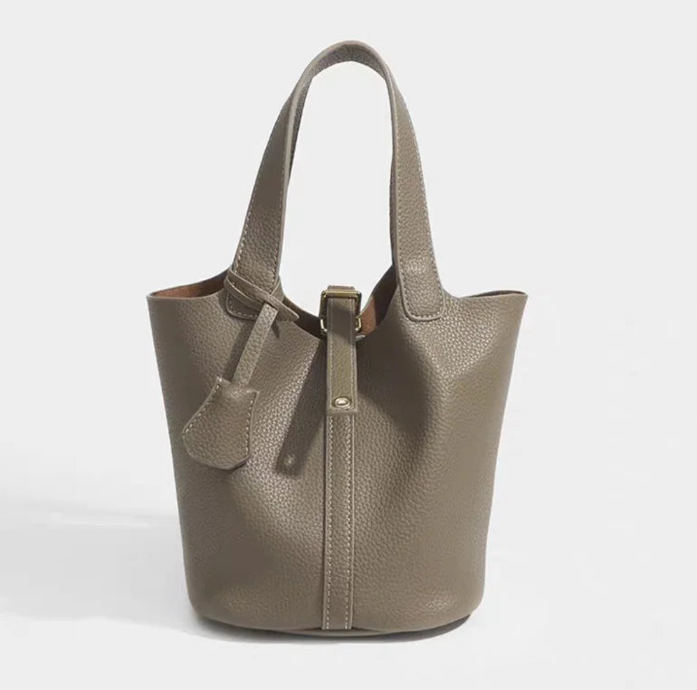 Faux Leather Bucket Bag – Chic & Versatile Women's Handbag