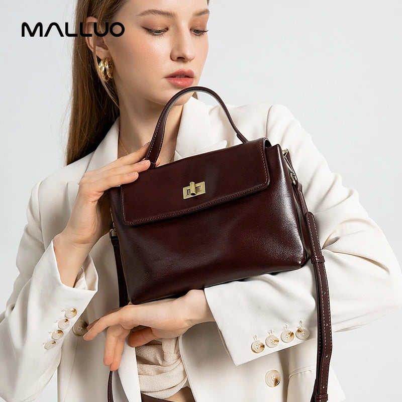 Malluo Women's Cow Genuine Leather Shoulder Bag