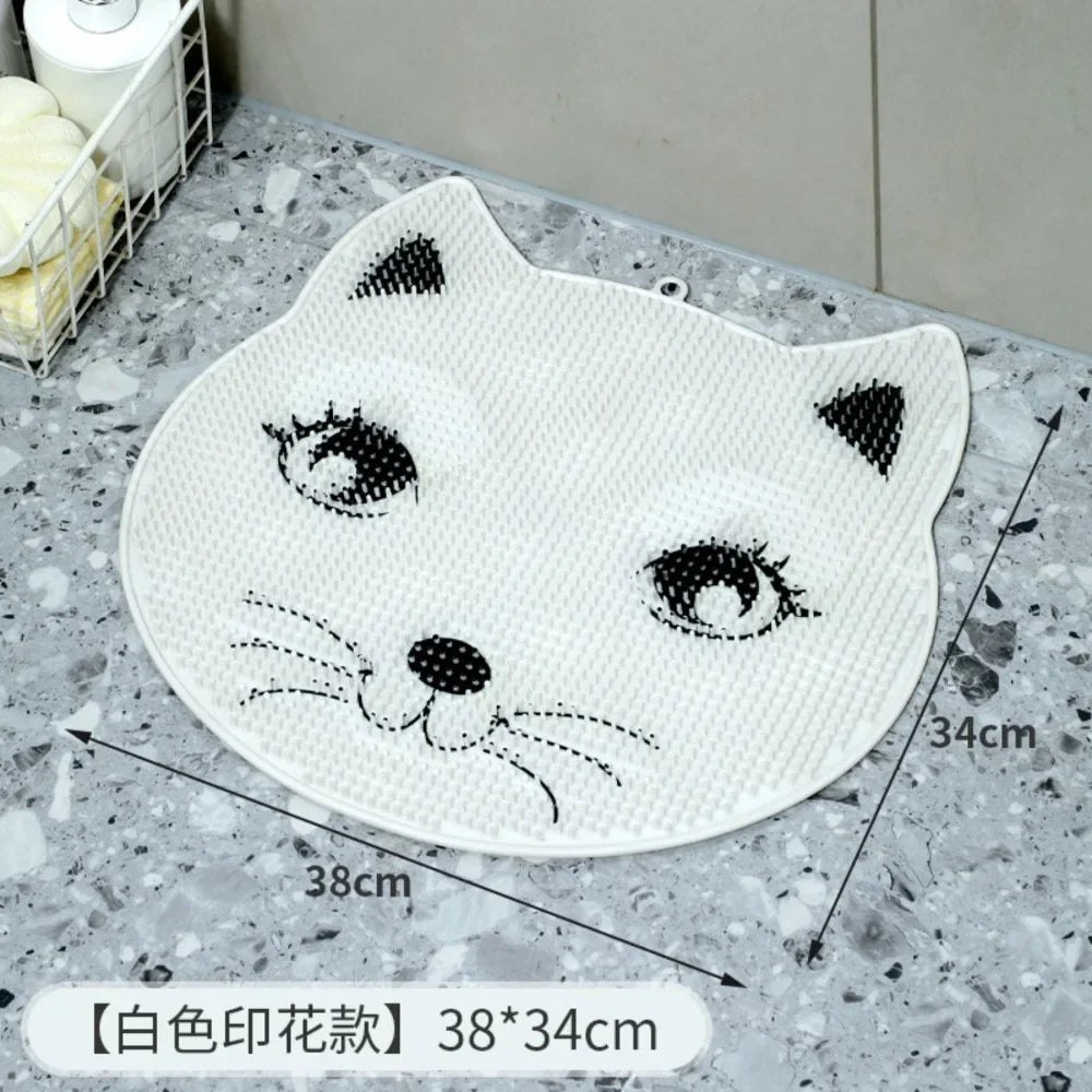 1pc Exfoliating Shower Massage Brush Silicone Back Massager Foot Scrubber Bathroom Non-slip Bath Mat Body Cleaning Bathing Tools Nanasbeautyholic