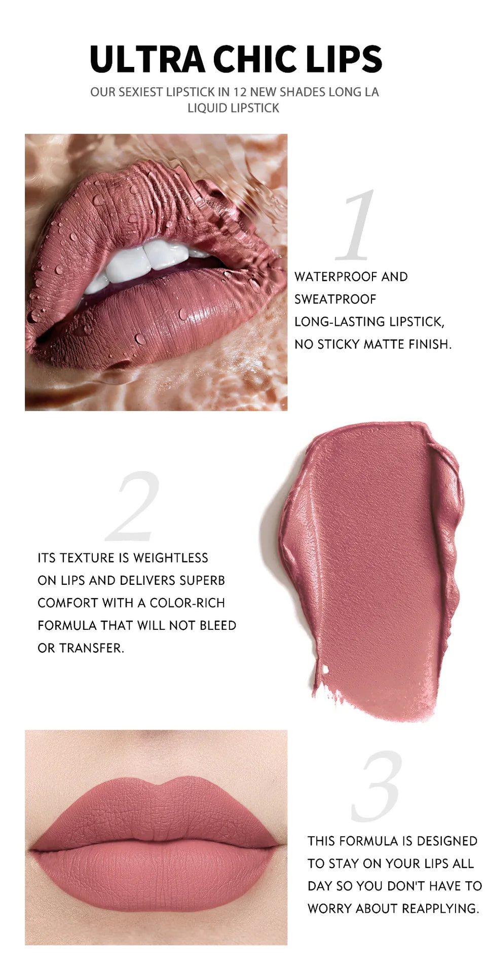 Matte Liquid Lipstick Kit Non Stick