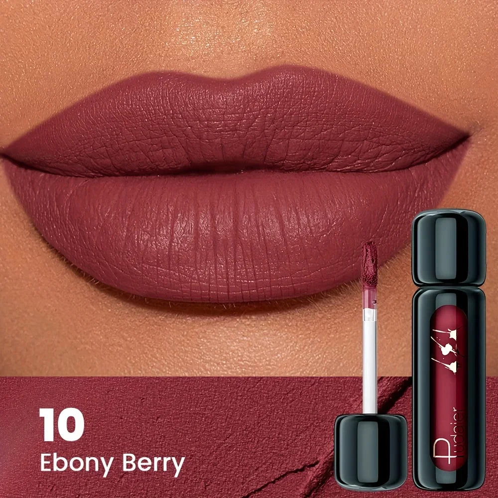 Matte Lip Mud Velvet Lip Gloss, Long Lasting Waterproof Lipstick, Non-Stick Smooth Lip Makeup Gift for Women Nanasbeautyholic