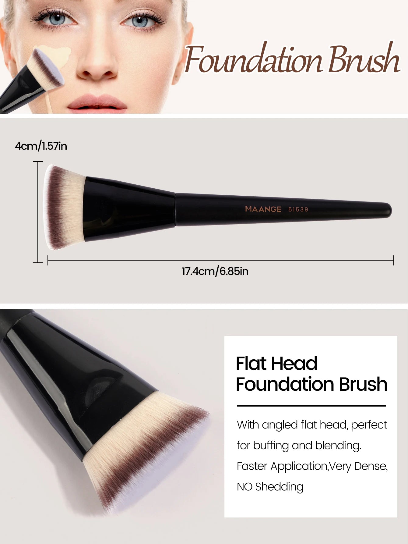 MAANGE 3pcs Makeup Brush Set , Soft , With Box Skin-friendly Makeup Tool for Beauty