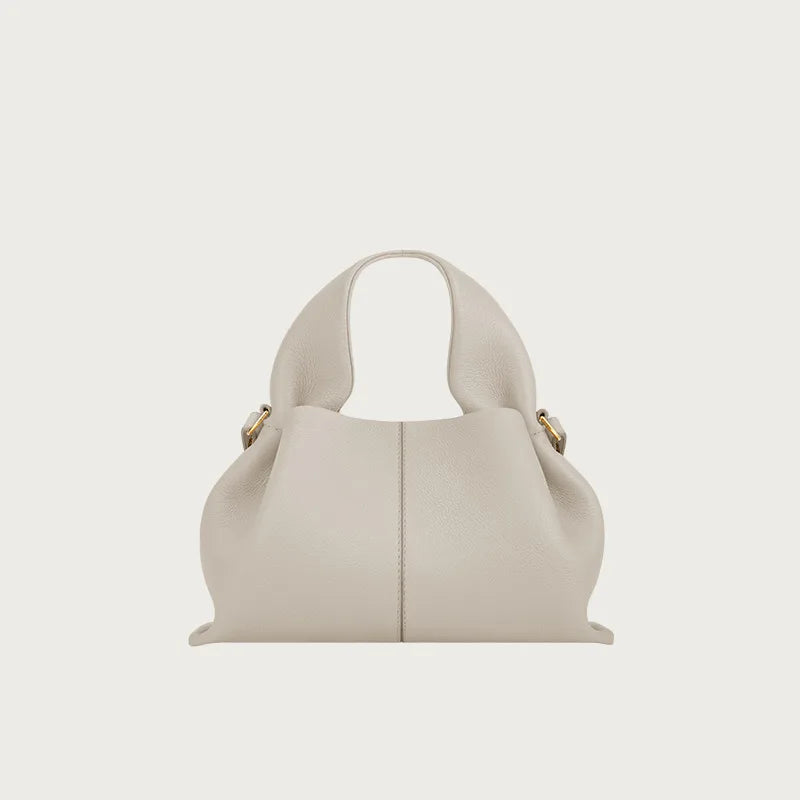 Genuine Leather Cloud Bag – Soft Dumpling Crossbody & Shoulder Tote