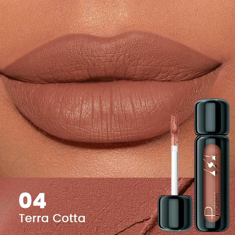 1PC Matte Velvet Lip Gloss - Highly Saturated Liquid Lip Mud, Non-Stick Long-Lasting Formula, 10-Shade Mixed Palette Nanasbeautyholic